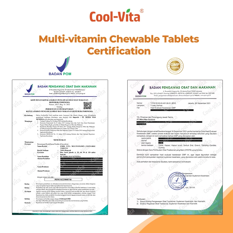 Cool-Vita Multi-Vitamin Chewable Tablet Rasa Orange (30 Tablet)